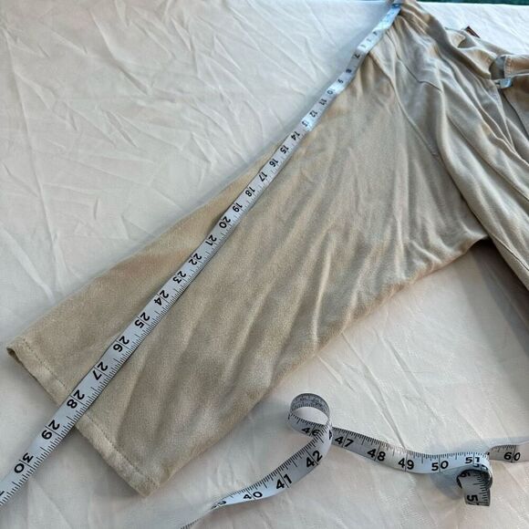 Vintage Desert Design Tan Asymmetric Hem Cardigan Womens Medium Boho Lagenlook - Picture 11 of 12